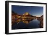Europe, France, Corsica, Bonifacio, Harbour and Old Town in the Dusk-Gerhard Wild-Framed Photographic Print