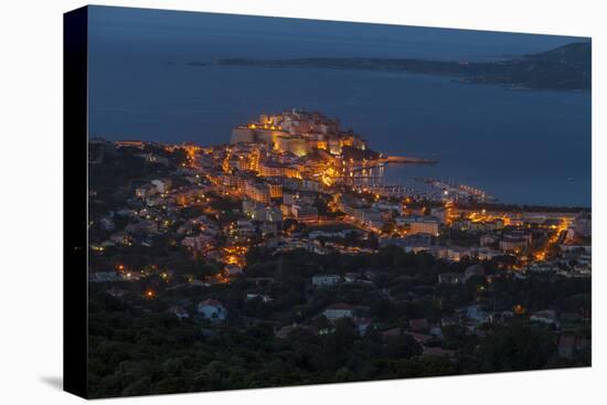 Europe, France, Corsica, Calvi, Town View, Evening Mood-Gerhard Wild-Stretched Canvas