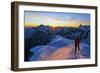 Europe, France, Haute Savoie, Rhone Alps, Chamonix, Aiguille Du Midi Snow Arete, Sunrise (Mr)-Christian Kober-Framed Photographic Print