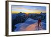 Europe, France, Haute Savoie, Rhone Alps, Chamonix, Aiguille Du Midi Snow Arete, Sunrise (Mr)-Christian Kober-Framed Photographic Print