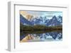 Europe, France, Haute Savoie, Rhone Alps, Chamonix, Lacs Des Cheserys at Dawn-Christian Kober-Framed Photographic Print