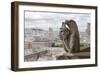 Europe, France, Paris. a Gargoyle on the Notre Dame Cathedral-Charles Sleicher-Framed Photographic Print
