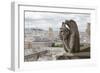 Europe, France, Paris. a Gargoyle on the Notre Dame Cathedral-Charles Sleicher-Framed Photographic Print