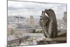 Europe, France, Paris. a Gargoyle on the Notre Dame Cathedral-Charles Sleicher-Mounted Photographic Print
