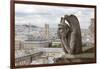 Europe, France, Paris. a Gargoyle on the Notre Dame Cathedral-Charles Sleicher-Framed Photographic Print