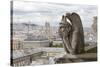 Europe, France, Paris. a Gargoyle on the Notre Dame Cathedral-Charles Sleicher-Stretched Canvas