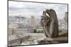 Europe, France, Paris. a Gargoyle on the Notre Dame Cathedral-Charles Sleicher-Mounted Premium Photographic Print