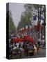 Europe, France, Paris. Champs Elysees, cafe (Medium Format)-David Barnes-Stretched Canvas