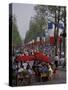 Europe, France, Paris. Champs Elysees, cafe (Medium Format)-David Barnes-Stretched Canvas