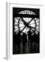 Europe, France, Paris. Clock and silhouettes at Musee D'Orsay.-Kymri Wilt-Framed Photographic Print