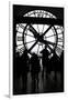 Europe, France, Paris. Clock and silhouettes at Musee D'Orsay.-Kymri Wilt-Framed Photographic Print