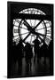 Europe, France, Paris. Clock and silhouettes at Musee D'Orsay.-Kymri Wilt-Framed Photographic Print