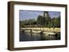 Europe, France, Paris, Eiffel Tower, Seine, barges-David Barnes-Framed Photographic Print