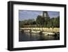 Europe, France, Paris, Eiffel Tower, Seine, barges-David Barnes-Framed Photographic Print