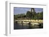 Europe, France, Paris, Eiffel Tower, Seine, barges-David Barnes-Framed Photographic Print