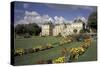 Europe, France, Paris, Luxembourg Garden; Palais du Luxembourg-David Barnes-Stretched Canvas