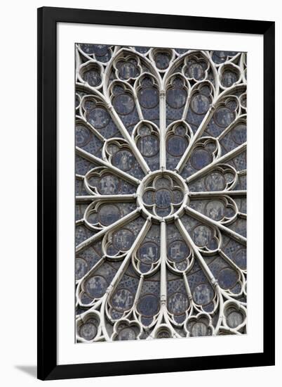 Europe, France, Paris. Stained glass windows of Notre-Dame Cathedral.-Kymri Wilt-Framed Photographic Print