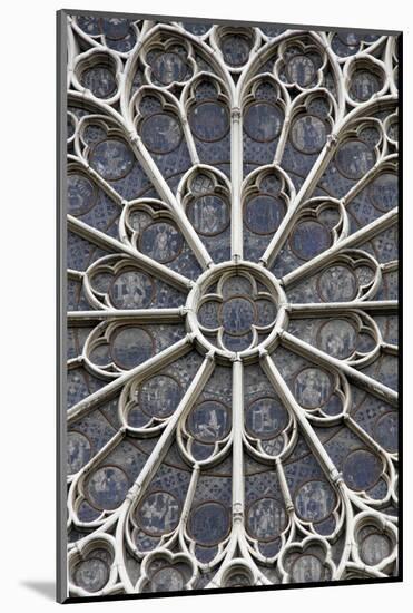 Europe, France, Paris. Stained glass windows of Notre-Dame Cathedral.-Kymri Wilt-Mounted Photographic Print