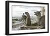 Europe, France, Paris. Two Gargoyles on the Notre Dame Cathedral-Charles Sleicher-Framed Photographic Print