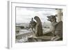 Europe, France, Paris. Two Gargoyles on the Notre Dame Cathedral-Charles Sleicher-Framed Photographic Print