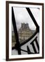 Europe, France, Paris. View of Louvre from Musee D'orsay Clock.-Kymri Wilt-Framed Premium Photographic Print