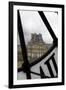 Europe, France, Paris. View of Louvre from Musee D'orsay Clock.-Kymri Wilt-Framed Photographic Print