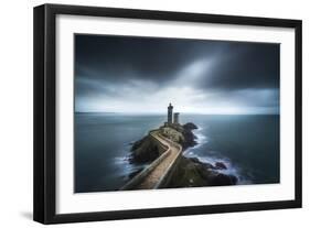 Europe, France, Plouzané - Moody Day At The Lighthouse Of The Petit Minou-Aliaume Chapelle-Framed Photographic Print