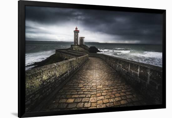 Europe, France, Plouzané - Stormy Day At The Lighthouse Of The Petit Minou-Aliaume Chapelle-Framed Photographic Print