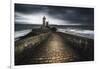 Europe, France, Plouzané - Stormy Day At The Lighthouse Of The Petit Minou-Aliaume Chapelle-Framed Premium Photographic Print