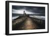 Europe, France, Plouzané - Stormy Day At The Lighthouse Of The Petit Minou-Aliaume Chapelle-Framed Photographic Print