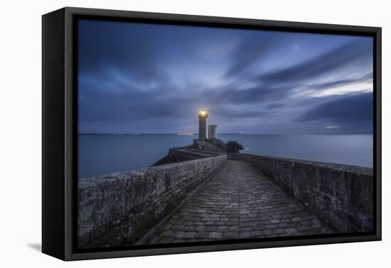 Europe, France, Plouzané - Venus Rising At The Lighthouse Of The Petit Minou-Aliaume Chapelle-Framed Stretched Canvas