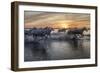 Europe, France, Provence, Camargue. Horses running through water at sunrise.-Jaynes Gallery-Framed Photographic Print