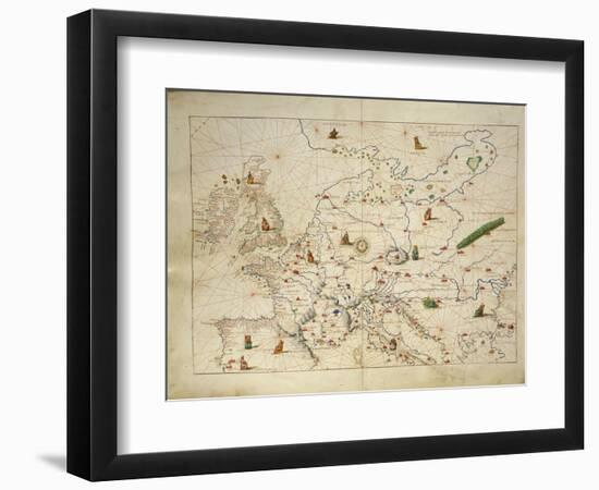 Europe, from Atlas of the World in Thirty-Three Maps, 1553-Benedetto Antelami-Framed Giclee Print