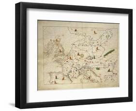 Europe, from Atlas of the World in Thirty-Three Maps, 1553-Benedetto Antelami-Framed Giclee Print