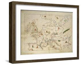 Europe, from Atlas of the World in Thirty-Three Maps, 1553-Benedetto Antelami-Framed Giclee Print