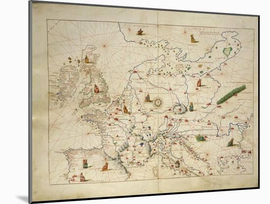 Europe, from Atlas of the World in Thirty-Three Maps, 1553-Benedetto Antelami-Mounted Giclee Print