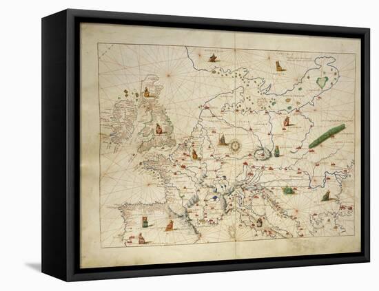 Europe, from Atlas of the World in Thirty-Three Maps, 1553-Benedetto Antelami-Framed Stretched Canvas