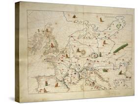 Europe, from Atlas of the World in Thirty-Three Maps, 1553-Benedetto Antelami-Stretched Canvas