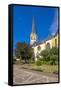 Europe, Germany, Ahrtal, Ahrweiler, Old Town in the Evening, Saint Laurentius Church-Chris Seba-Framed Stretched Canvas