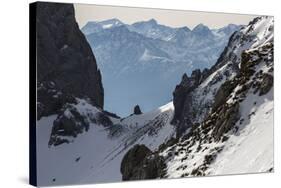 Europe, Germany, Bavaria, Alps, Mountains, Mittenwald, View from Karwendel-Mikolaj Gospodarek-Stretched Canvas