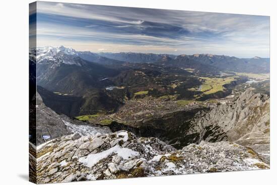 Europe, Germany, Bavaria, Alps, Mountains, Mittenwald, View from Karwendel-Mikolaj Gospodarek-Stretched Canvas