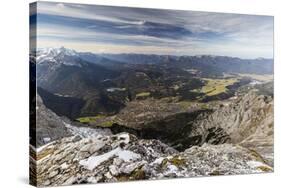 Europe, Germany, Bavaria, Alps, Mountains, Mittenwald, View from Karwendel-Mikolaj Gospodarek-Stretched Canvas