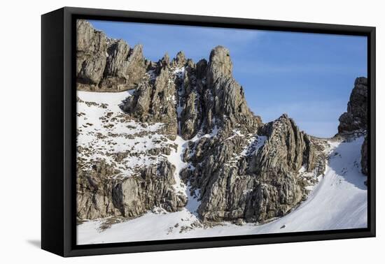 Europe, Germany, Bavaria, Alps, Mountains, Mittenwald, View from Karwendel-Mikolaj Gospodarek-Framed Stretched Canvas