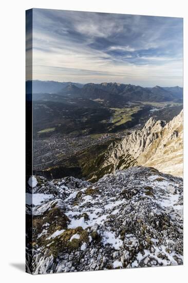 Europe, Germany, Bavaria, Alps, Mountains, Mittenwald, View from Karwendel-Mikolaj Gospodarek-Stretched Canvas