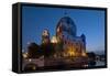 Europe, Germany, Berlin, Berlin Cathedral on the Spreekanal-Chris Seba-Framed Stretched Canvas