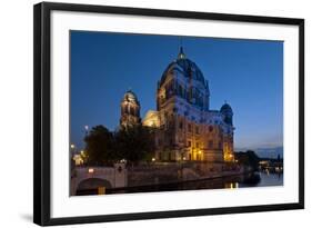 Europe, Germany, Berlin, Berlin Cathedral on the Spreekanal-Chris Seba-Framed Photographic Print