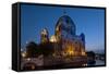 Europe, Germany, Berlin, Berlin Cathedral on the Spreekanal-Chris Seba-Framed Stretched Canvas