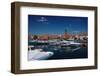 Europe, Germany, Binnenmuritz with Yacht Harbour-Rainer Waldkirch-Framed Photographic Print