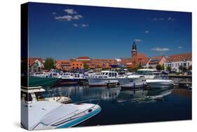 Europe, Germany, Binnenmuritz with Yacht Harbour-Rainer Waldkirch-Stretched Canvas