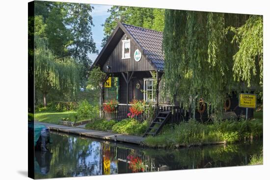 Europe, Germany, Brandenburg, Spreewald, LŸbben, Harbour 'Hafen 2', Harbour House-Chris Seba-Stretched Canvas